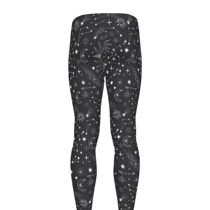 Bohemian Constellation Pattern Print Men's leggings