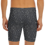 Bohemian Constellation Pattern Print Men's Long Boxer Briefs