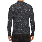 Bohemian Constellation Pattern Print Men's Long Sleeve Rash Guard