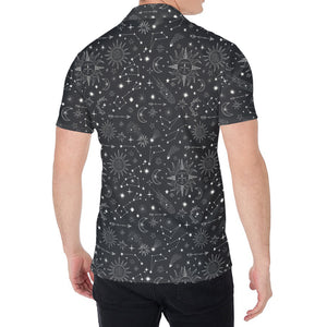 Bohemian Constellation Pattern Print Men's Shirt