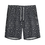 Bohemian Constellation Pattern Print Men's Sports Shorts