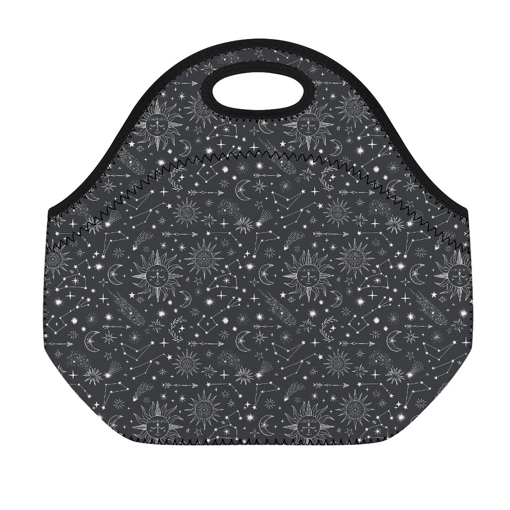Bohemian Constellation Pattern Print Neoprene Lunch Bag