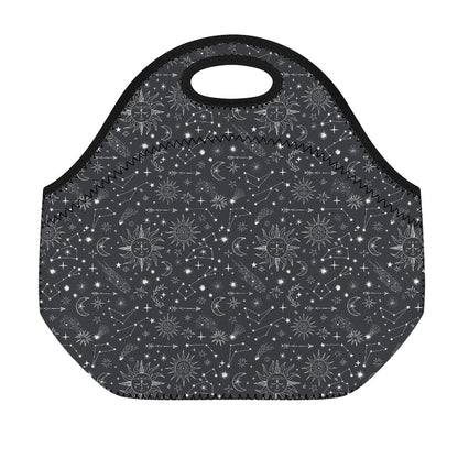Bohemian Constellation Pattern Print Neoprene Lunch Bag