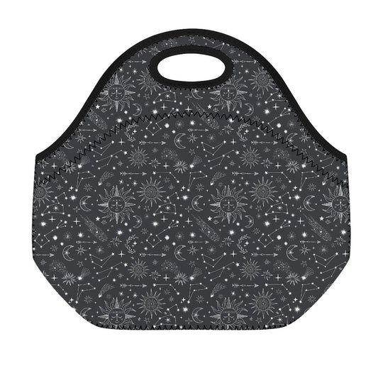 Bohemian Constellation Pattern Print Neoprene Lunch Bag