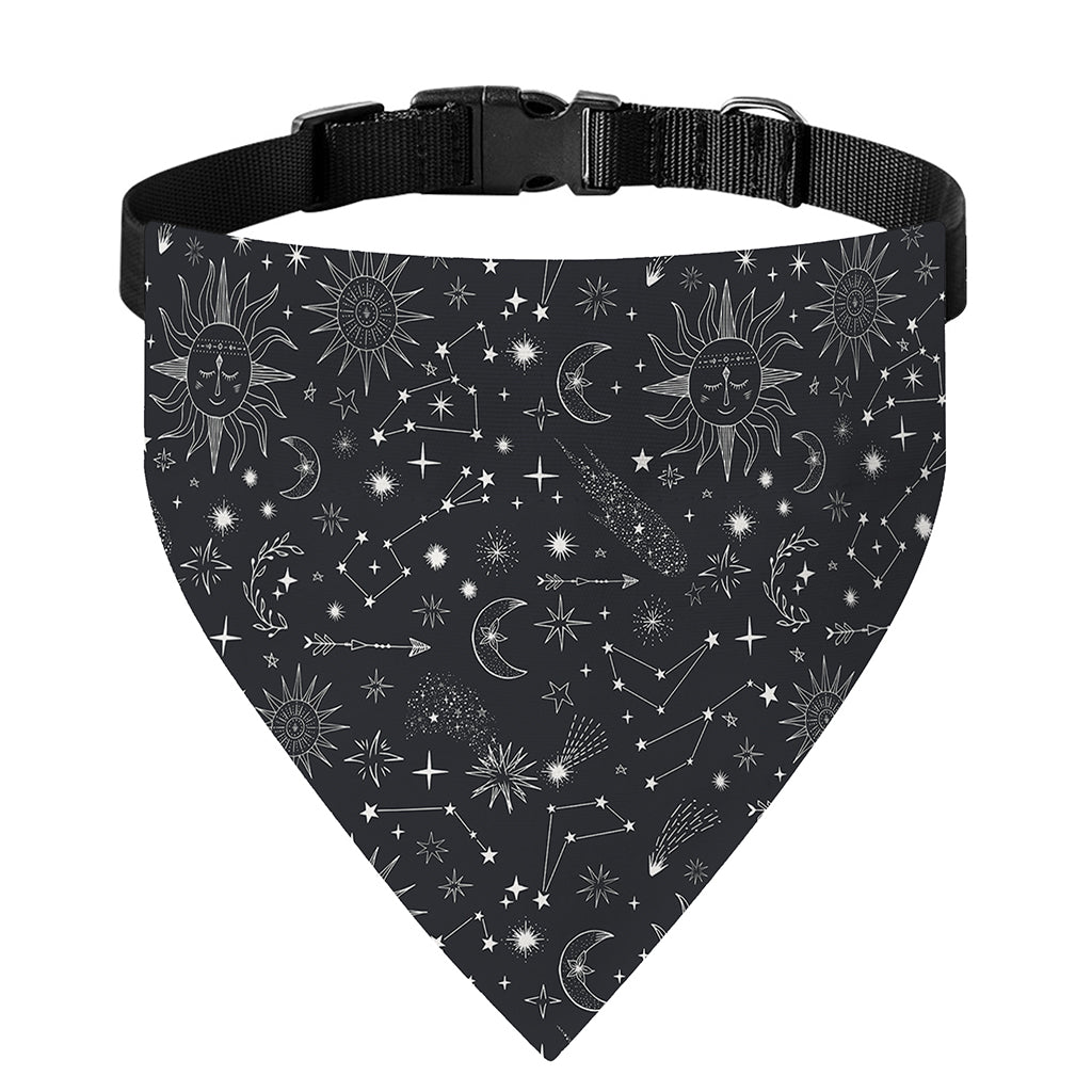 Bohemian Constellation Pattern Print Over The Collar Dog Bandana
