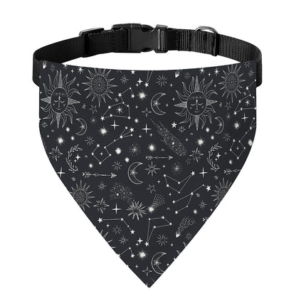 Bohemian Constellation Pattern Print Over The Collar Dog Bandana