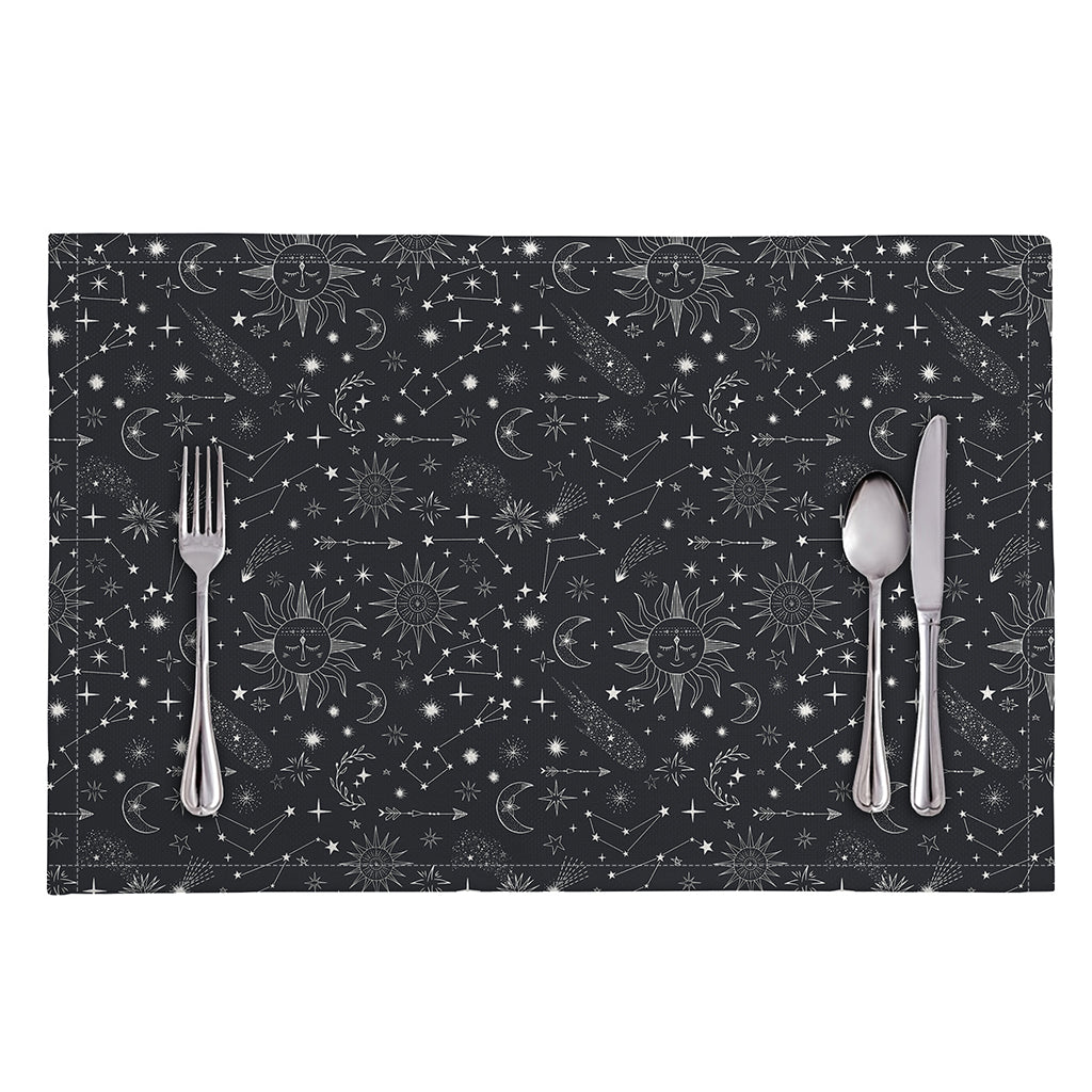 Bohemian Constellation Pattern Print Placemat