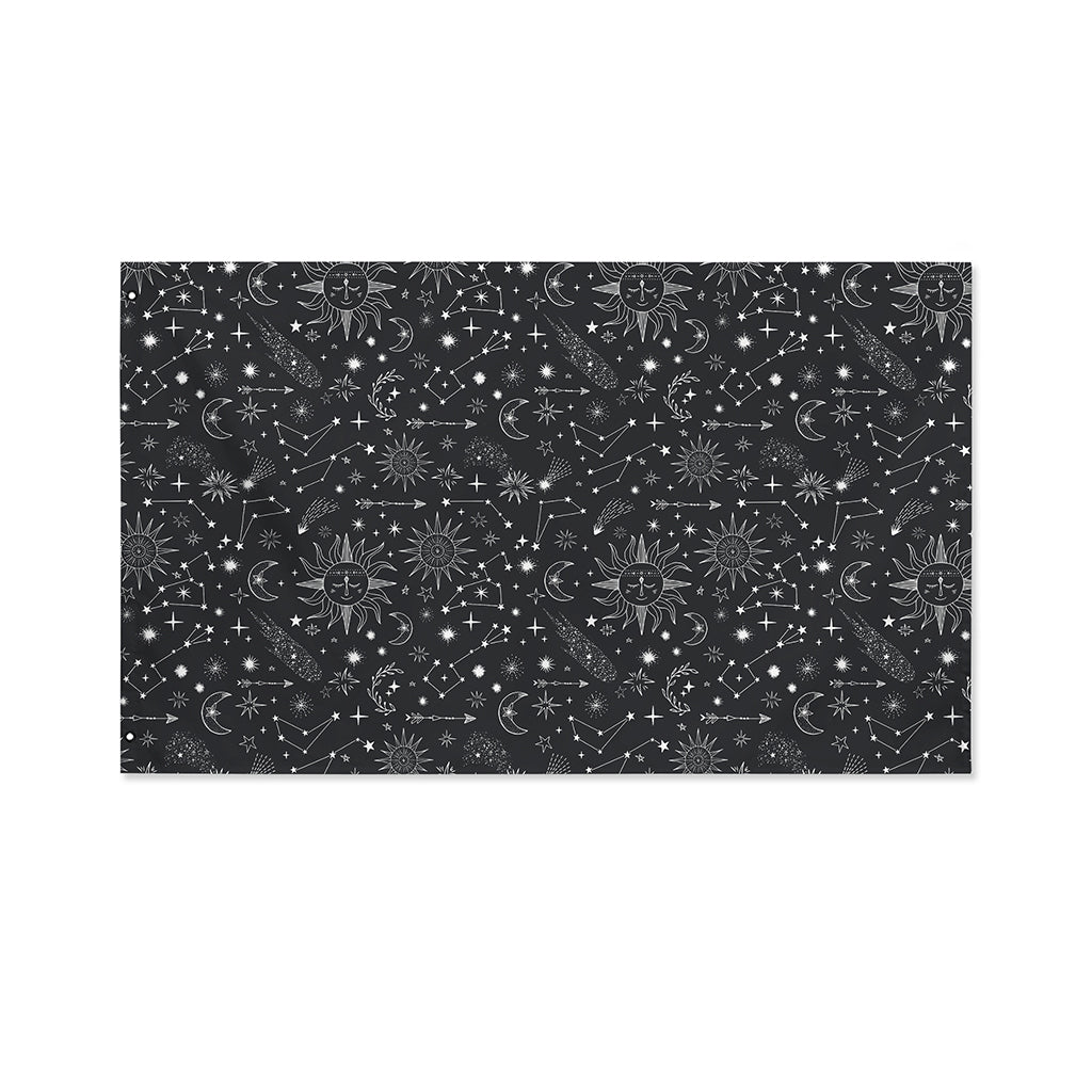 Bohemian Constellation Pattern Print Polyester Flag