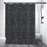 Bohemian Constellation Pattern Print Premium Shower Curtain