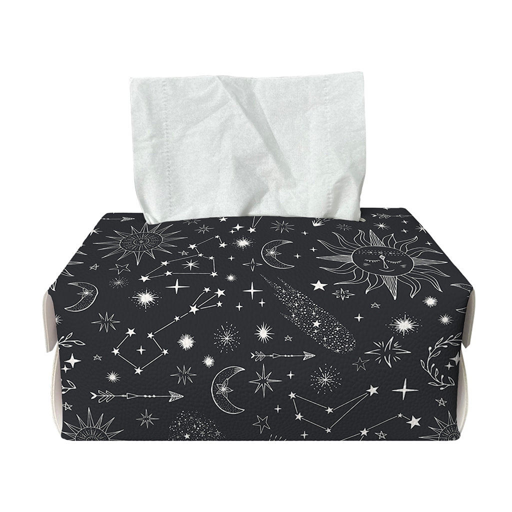 Bohemian Constellation Pattern Print Rectangle Tissue Box Cover