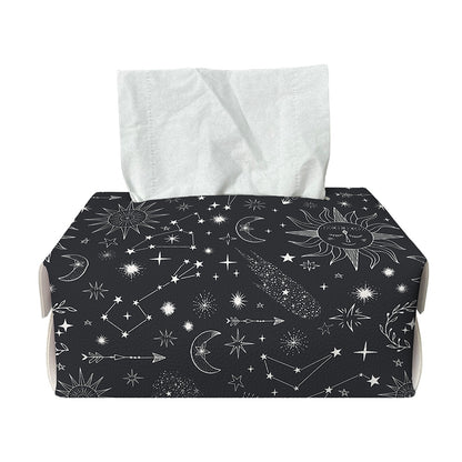 Bohemian Constellation Pattern Print Rectangle Tissue Box Cover