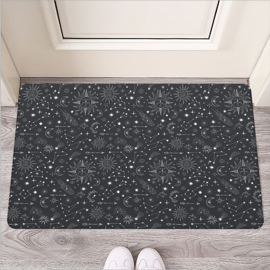 Bohemian Constellation Pattern Print Rubber Doormat