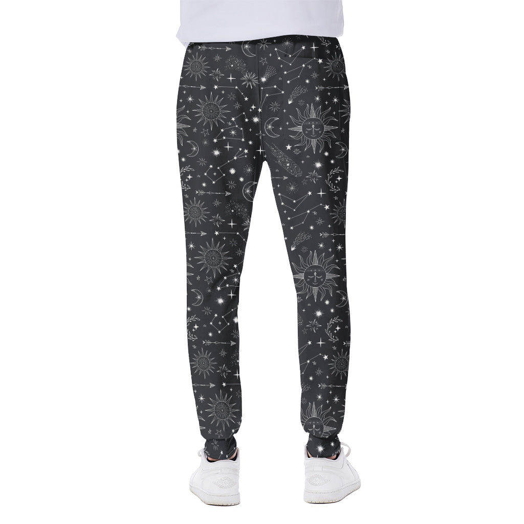 Bohemian Constellation Pattern Print Scuba Joggers