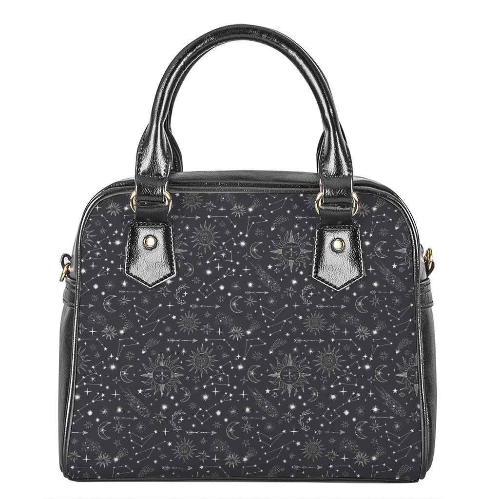 Bohemian Constellation Pattern Print Shoulder Handbag