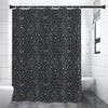 Bohemian Constellation Pattern Print Shower Curtain