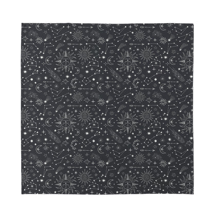 Bohemian Constellation Pattern Print Silk Bandana