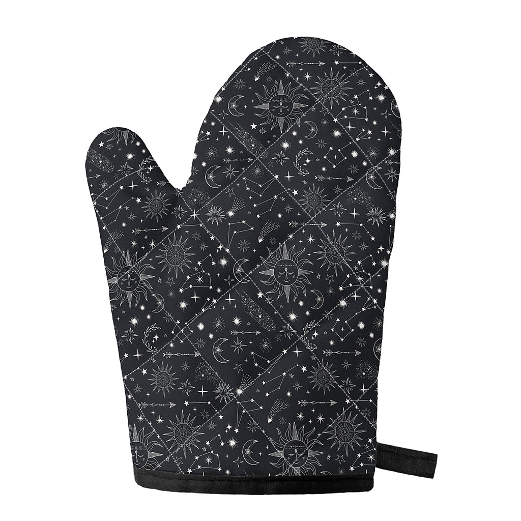 Bohemian Constellation Pattern Print Single Oven Mitt