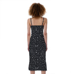 Bohemian Constellation Pattern Print Slim Fit Midi Cami Dress