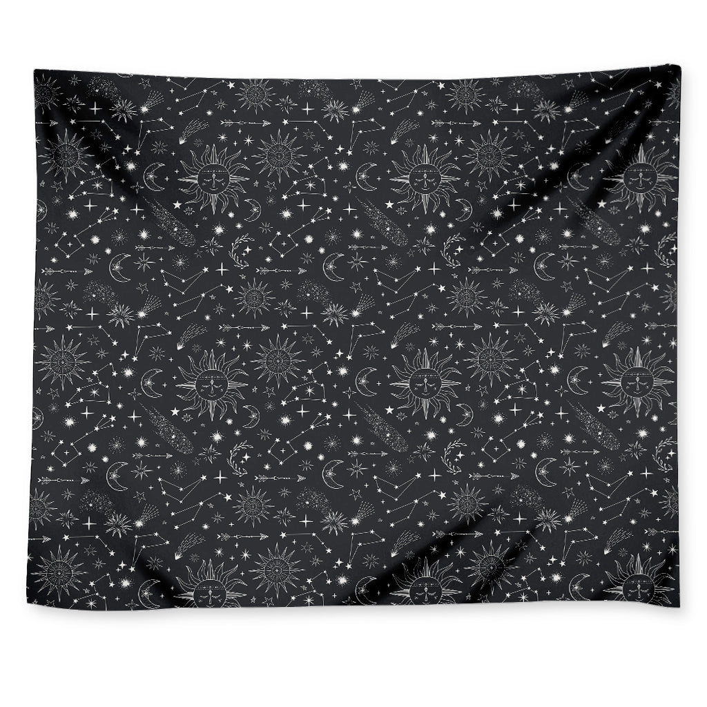 Bohemian Constellation Pattern Print Tapestry