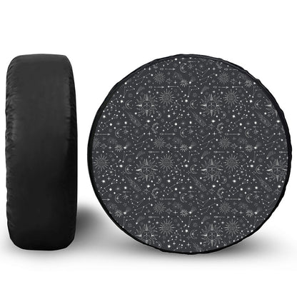 Bohemian Constellation Pattern Print Tire Cover