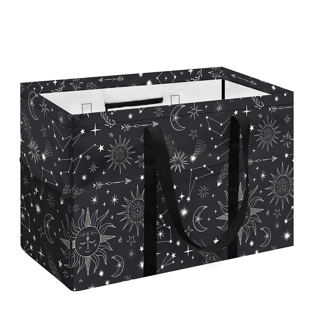 Bohemian Constellation Pattern Print Utility Tote Bag