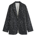 Bohemian Constellation Pattern Print Women's Cotton Blazer
