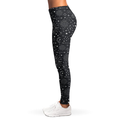Bohemian Constellation Pattern Print Women's Leggings