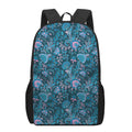 Bohemian Denim Jeans Pattern Print 17 Inch Backpack