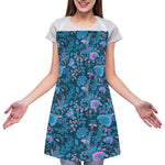 Bohemian Denim Jeans Pattern Print Adjustable Apron