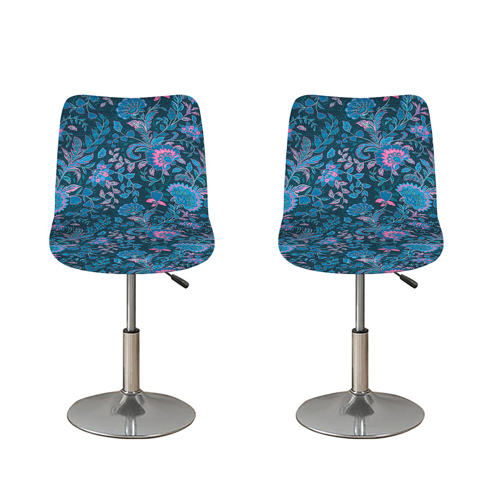 Bohemian Denim Jeans Pattern Print Bar Stool Covers