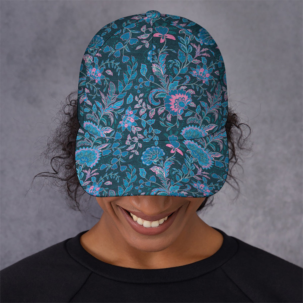 Bohemian Denim Jeans Pattern Print Baseball Cap