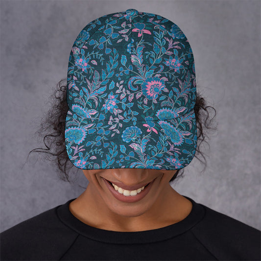 Bohemian Denim Jeans Pattern Print Baseball Cap