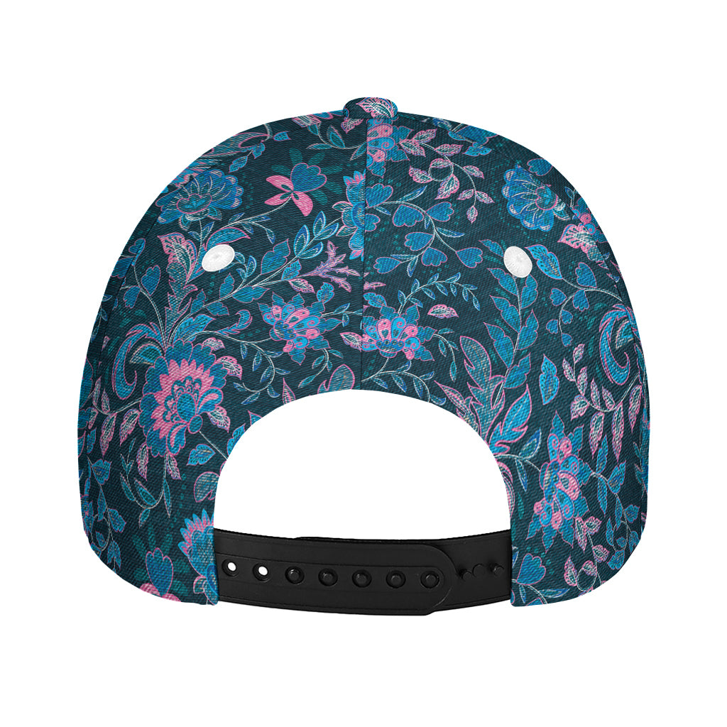 Bohemian Denim Jeans Pattern Print Baseball Cap
