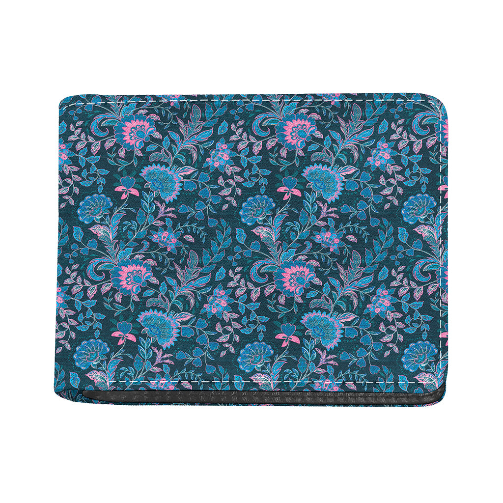 Bohemian Denim Jeans Pattern Print Bifold Wallet