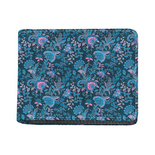 Bohemian Denim Jeans Pattern Print Bifold Wallet