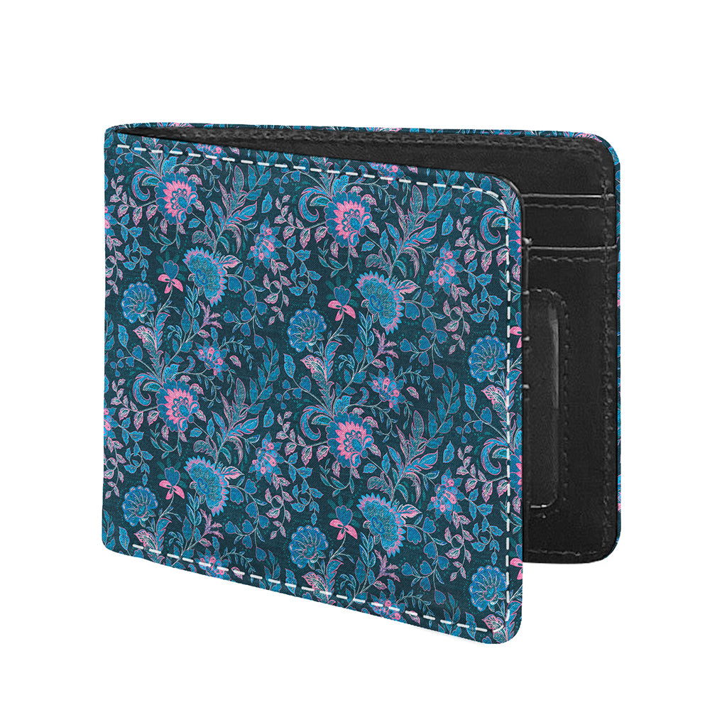 Bohemian Denim Jeans Pattern Print Bifold Wallet