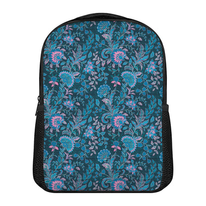 Bohemian Denim Jeans Pattern Print Casual Backpack