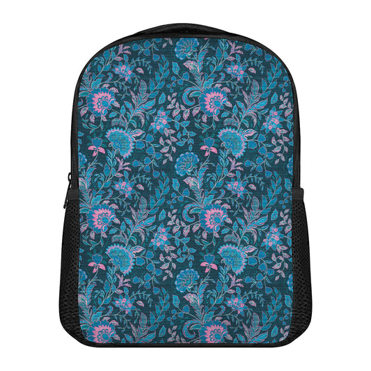 Bohemian Denim Jeans Pattern Print Casual Backpack