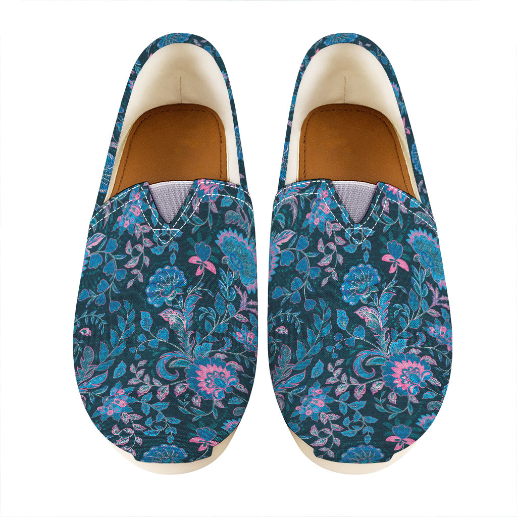 Bohemian Denim Jeans Pattern Print Casual Shoes