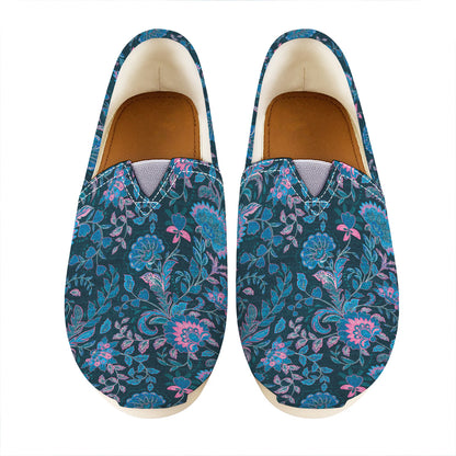 Bohemian Denim Jeans Pattern Print Casual Shoes