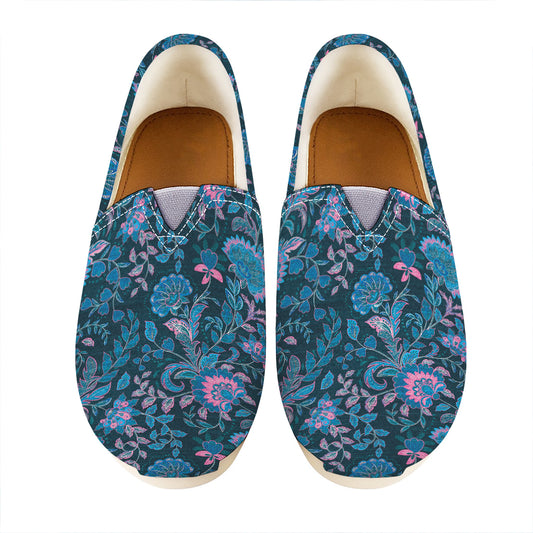 Bohemian Denim Jeans Pattern Print Casual Shoes
