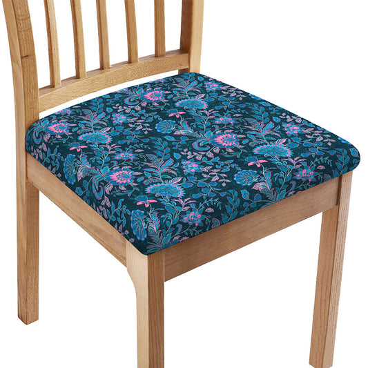 Bohemian Denim Jeans Pattern Print Chair Cushion Cover