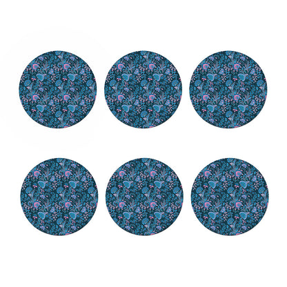 Bohemian Denim Jeans Pattern Print Coaster Set