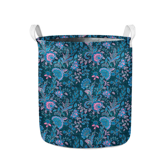 Bohemian Denim Jeans Pattern Print Collapsible Laundry Basket