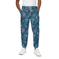 Bohemian Denim Jeans Pattern Print Cotton Sweatpants