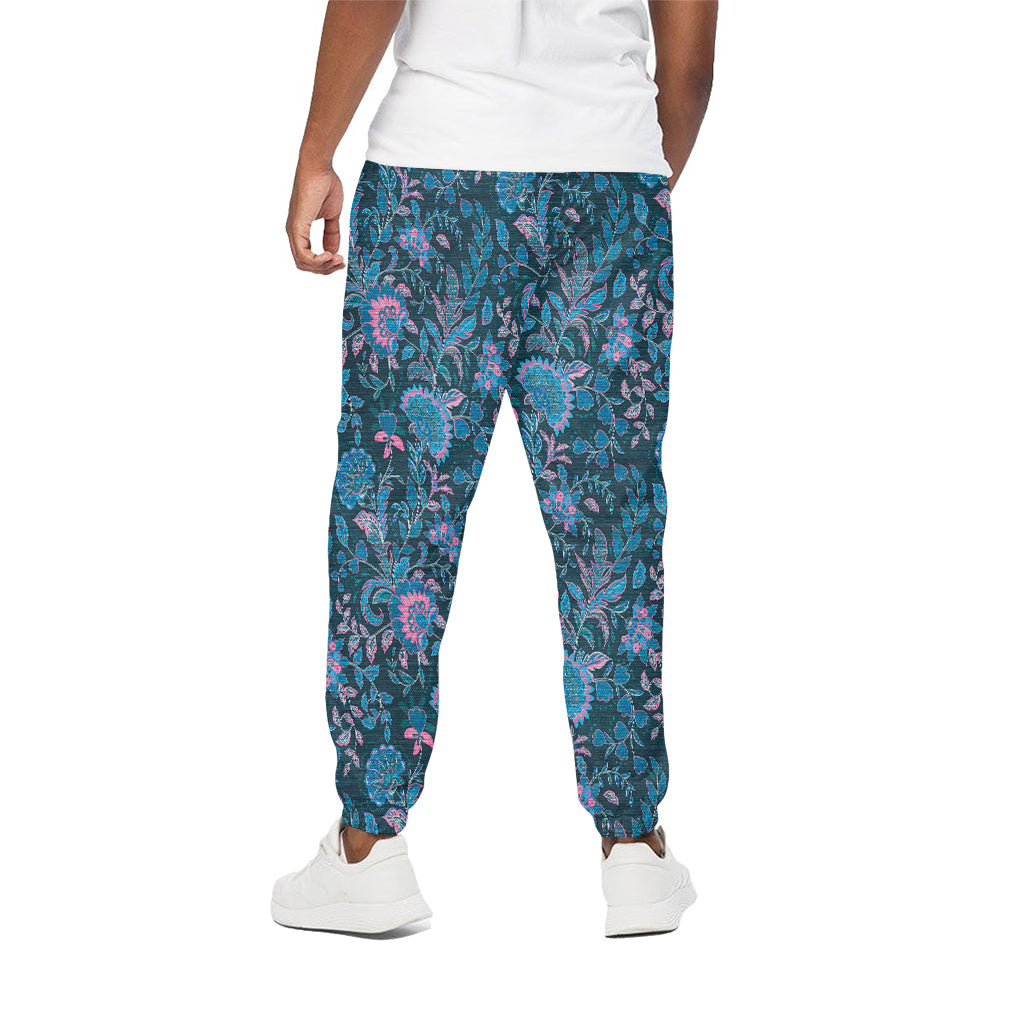 Bohemian Denim Jeans Pattern Print Cotton Pants