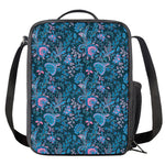 Bohemian Denim Jeans Pattern Print Crossbody Lunch Bag