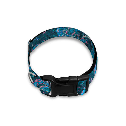 Bohemian Denim Jeans Pattern Print Dog Collar