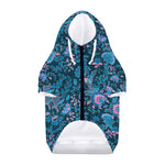 Bohemian Denim Jeans Pattern Print Dog Zip Up Hoodie