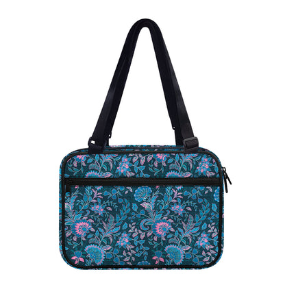 Bohemian Denim Jeans Pattern Print Double Strap Bible Bag